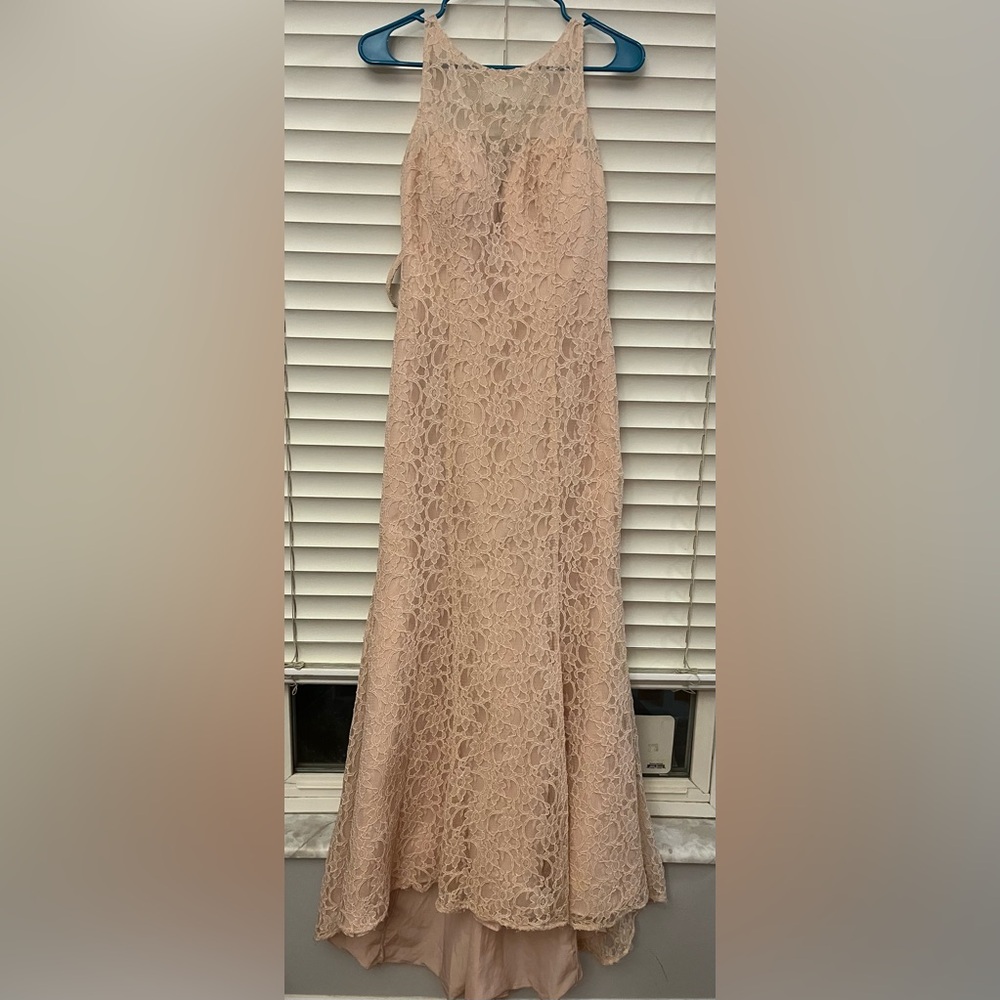 Women’s Morilee Madeline Garner Bridesmaid Dress - Blush Lace - Size 10